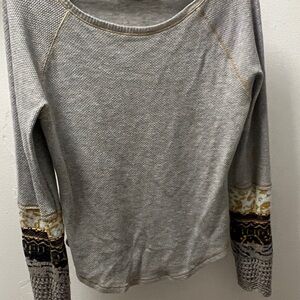 Chelsea & Theodore Gray Knit with Gold Accent